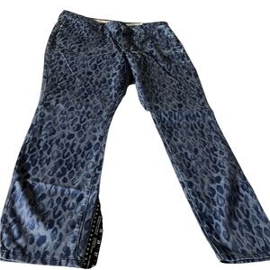 Pilcro & Letterpress by Anthropologie size 32 jeans blue leopard print